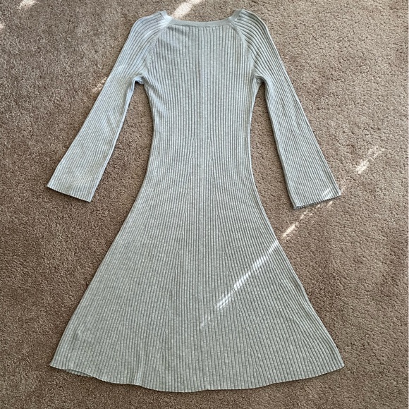 J. Crew V-neck Sweater Dress XXS Gray - Picture 3 of 5